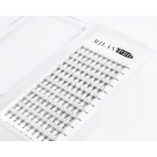MILAN PRO 10D Пучки ресниц безузелковые комбинированные матовые черные 8, 9, 10, 11,12 мм