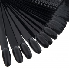 Planet Nails Палитра для лаков веер, 48шт., круглая форма, черная купить