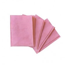 Салфетки ламинированные Euro Standart 33*45 (бумага+полиэтилен) розовые №125/1000