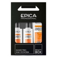 EPICA Professional Набор Amber Shine Organic (шампунь 250мл+кондиционер 250мл+маска250 мл)