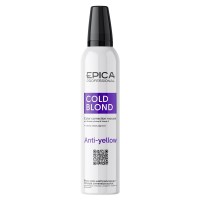EPICA Professional Cold Blond Мусс с фиолетовым пигментом для нейтрализации теплых оттенков, 250 мл.