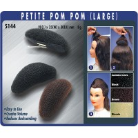 Валик PROFI line (для причесок, POM POM, с заколкой, черный)