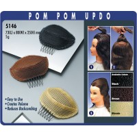 Валик PROFI line (для причесок, UPDO, с гребешком, коричневый)