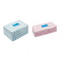 Салфетка 20*20см разноцветная (голубой, розовый) вискоза+полиэфир 100 шт