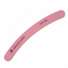 Planet Nails Пилка для ногтей, Mylar, бумеранг, 100/180, розовая
