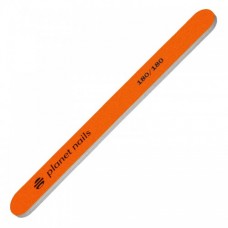 Planet Nails Пилка для ногтей стандартная, 180/180, неоново-оранжевая